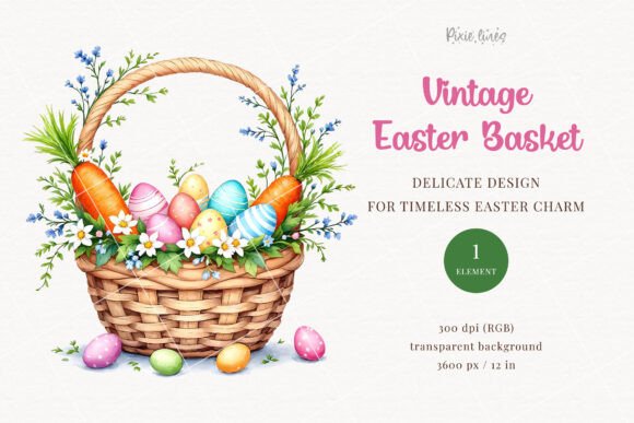 Download Basket with Easter Eggs &amp; Spring Flowers - Easter eggs Collection