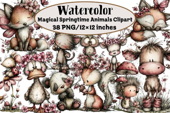 Download Magical Springtime Animals Clipart - Magical springtime Collection