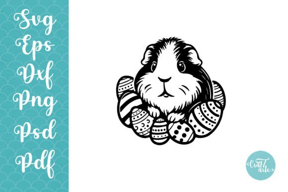 Download Guinea Pig Cute Easter Eggs SVG Art - Easter eggs Collection