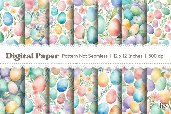 Download 15 Watercolor Pastel Floral Easter Eggs - Easter eggs Collection