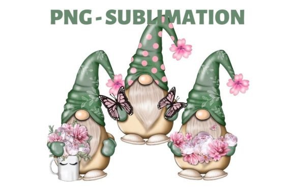 Download Floral Gnome Png | Sublimation Design - Floral gnome png Collection