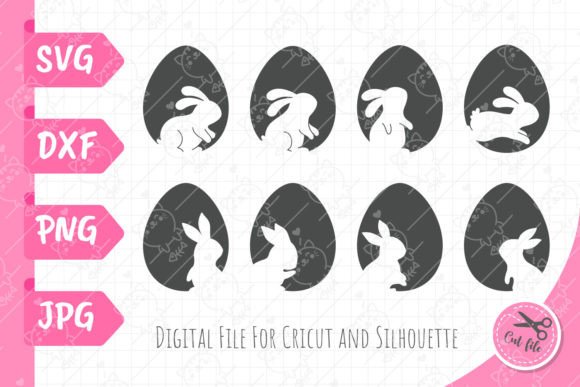 Download Easter Eggs Svg | Rabbit Silhouette Png - Easter eggs Collection