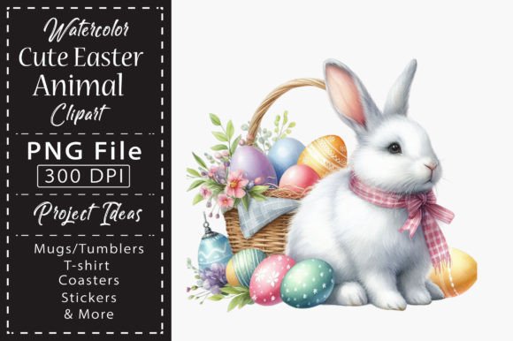 Download Watercolor Cute Easter Animal Clipart - Premium Bundle