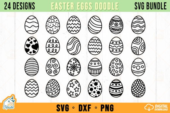 Download Happy Easter Eggs SVG Bundle Clipart - Easter eggs Collection