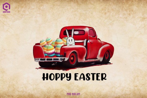 Download Hoppy Easter Car Easter Eggs Sublimation - Easter eggs Collection