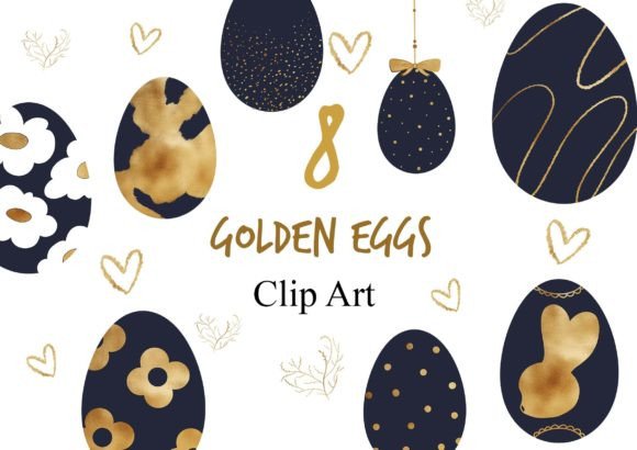 Download Golden Easter Eggs Clipart - Easter eggs Collection