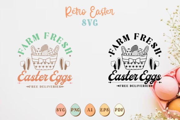 Download Farm Fresh Retro Easter Eggs SVG - Easter eggs Collection